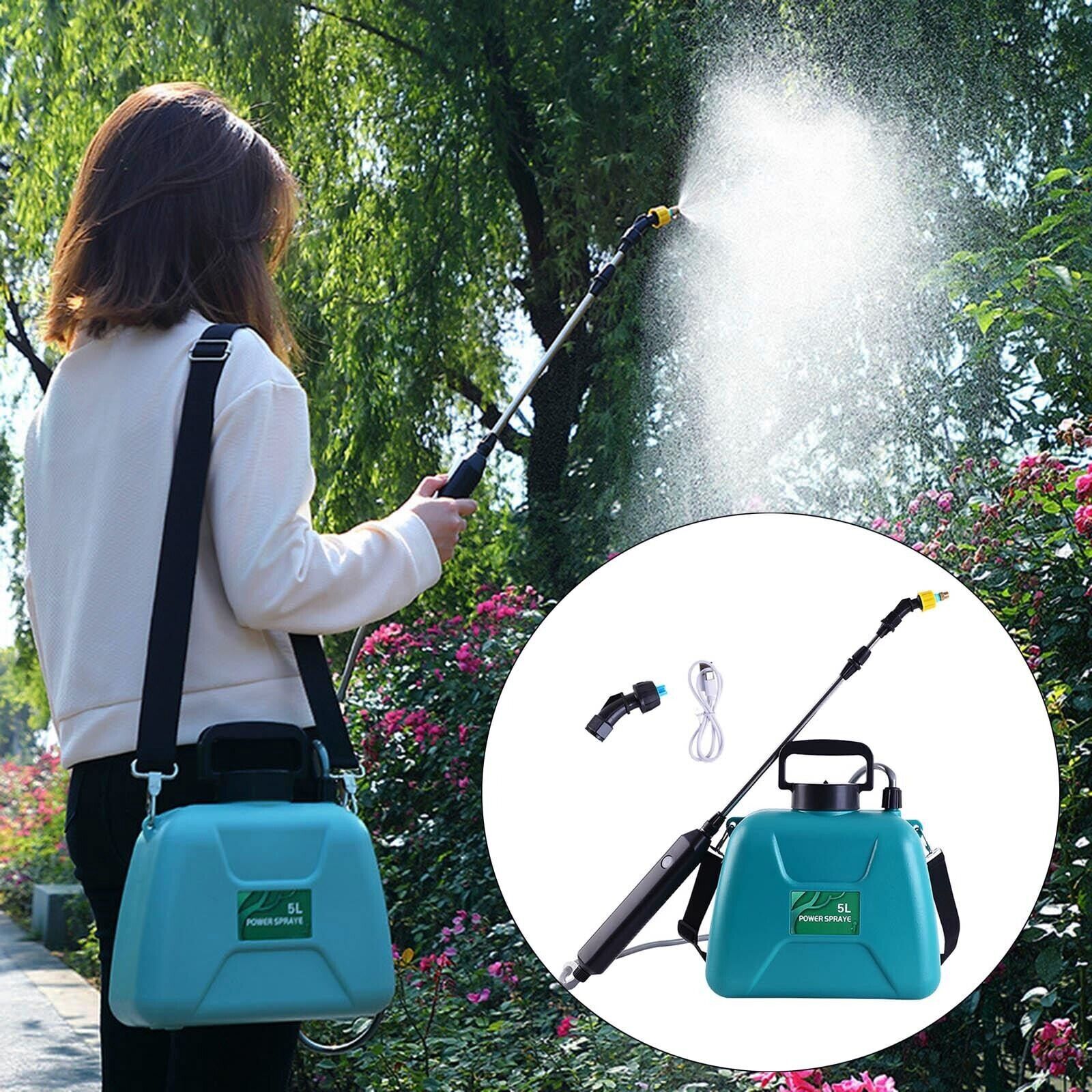 USB Rechargeable Electric Garden Plant Sprayer Battery Powered Pump Sprayer