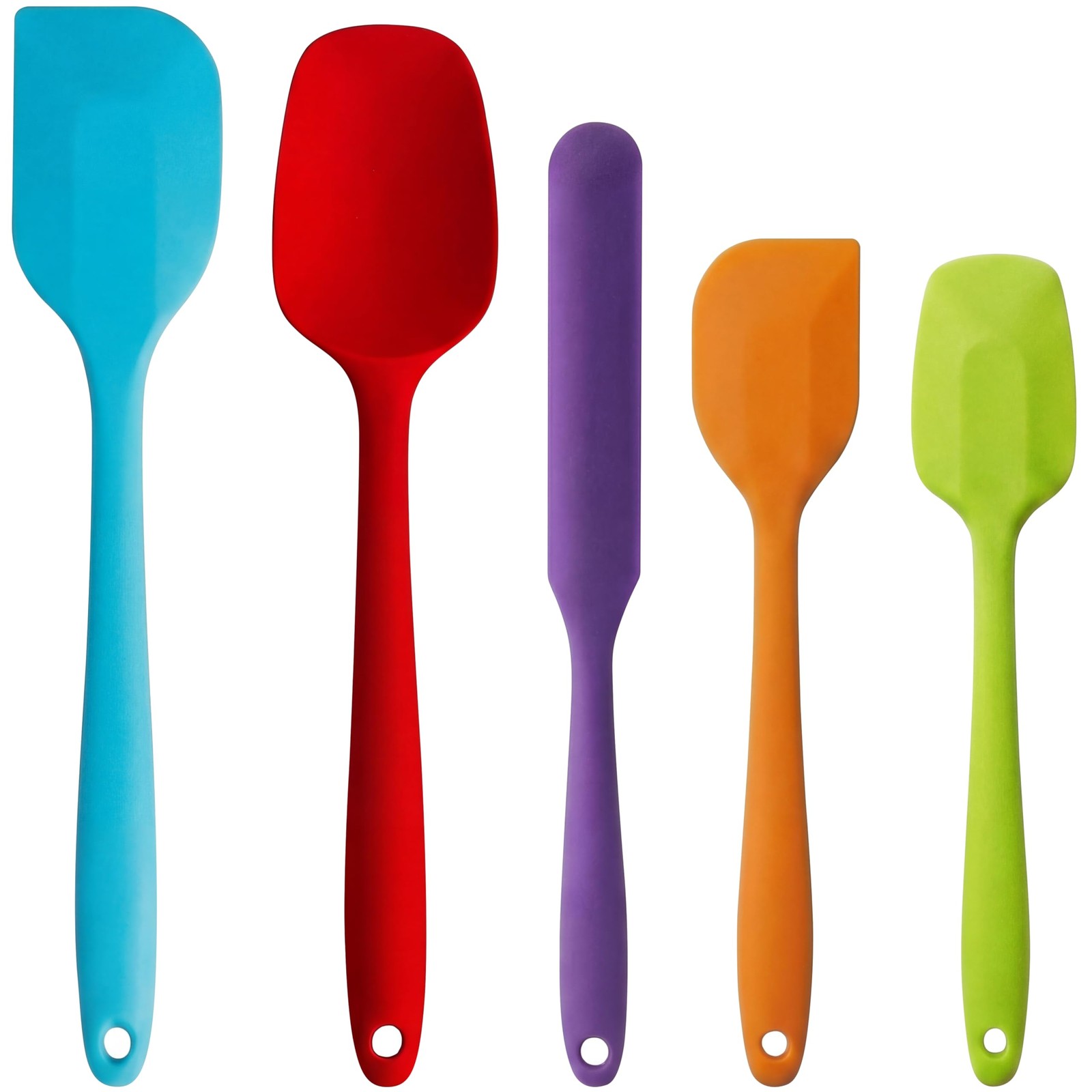 Kodreat 5 Pieces Silicone Spatula Set BPA Free Non Stick Rubber 5, Multicolor