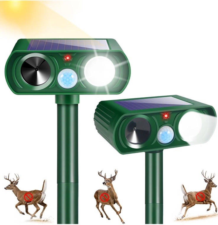 2026 Solar Animal Repeller 4 Pack Motion Sensor Ultrasonic Pest Repellent Light