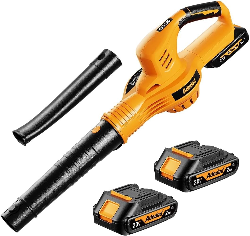 20v Cordless Leaf Blower 150mph Handheld Blower With 2 Batteries Charger Varia