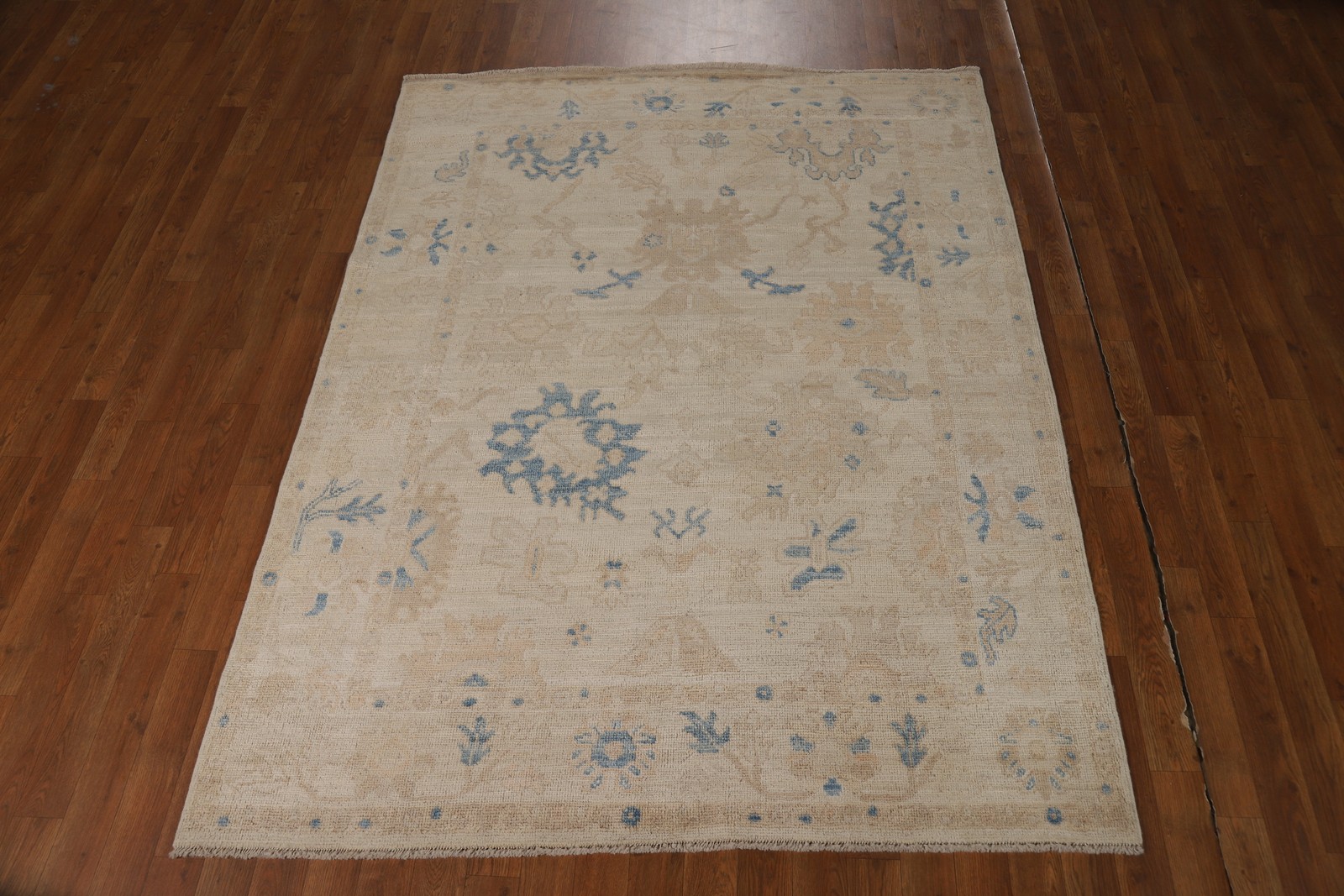 Oushak Turkish Rug 5×7 Vegetable Dye Handmade Wool Oriental Carpet for Any Room