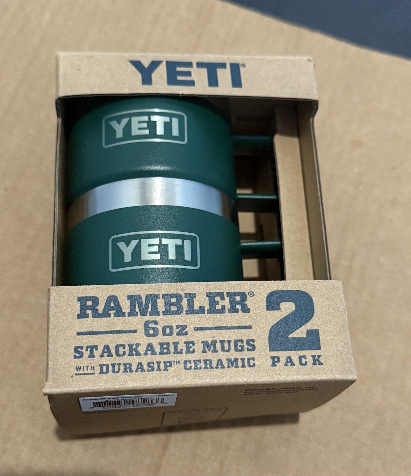 YETI 6 OZ Rambler Stackable Cups 2-Pack (Black Forest Green)New
