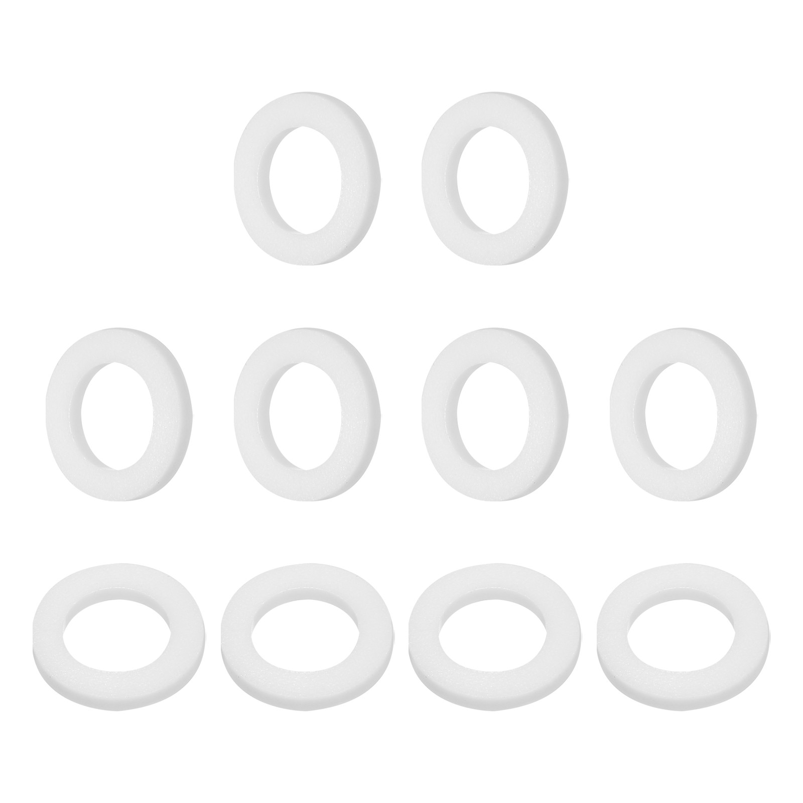 10Pcs PTFE Flat Washers 10x16x2mm Sealing Spacer Flange Gasket White