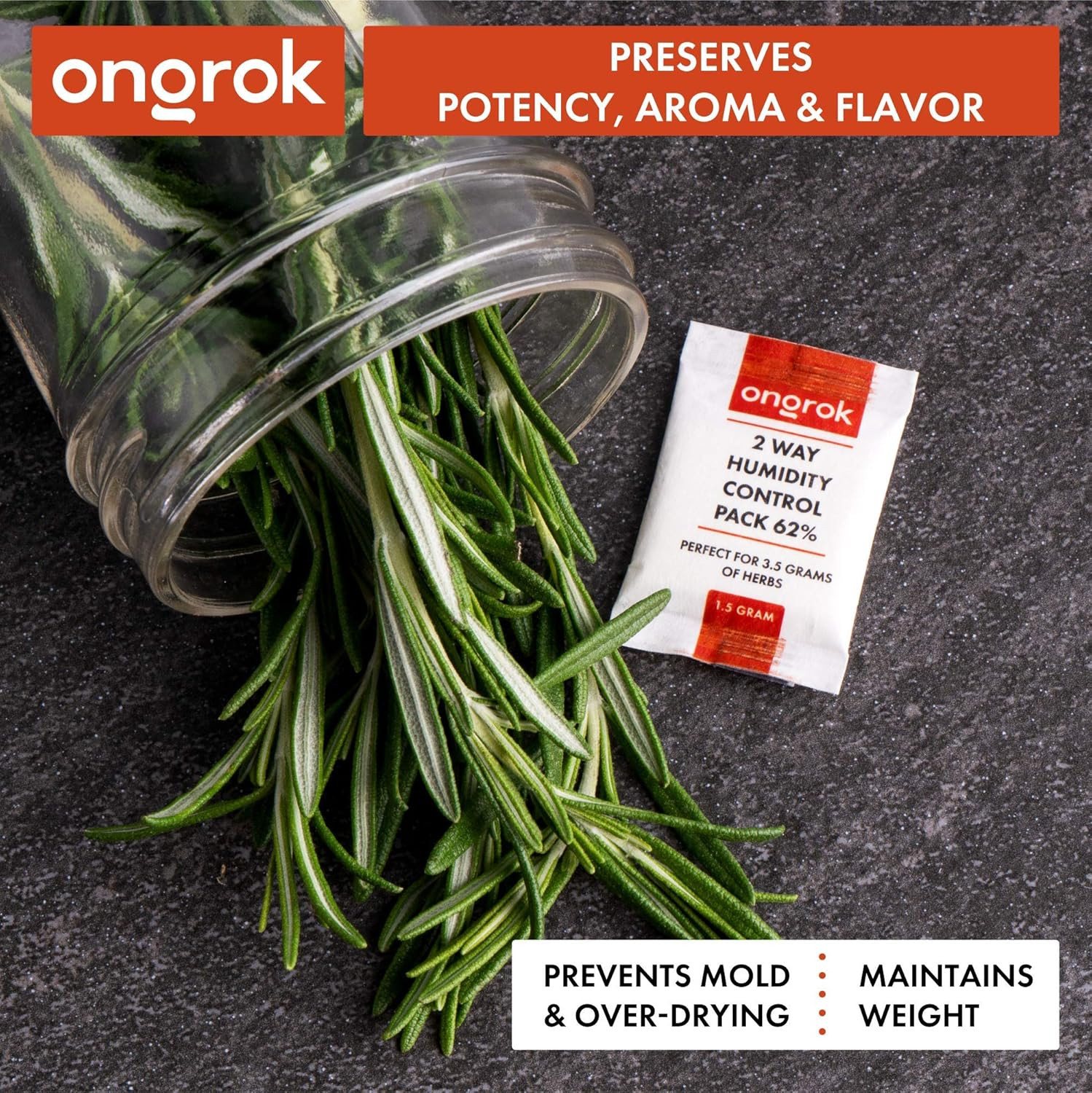 24 Pack 62% Humidity Control Packets 1.5g For Up To 1/8 oz Storage Jars
