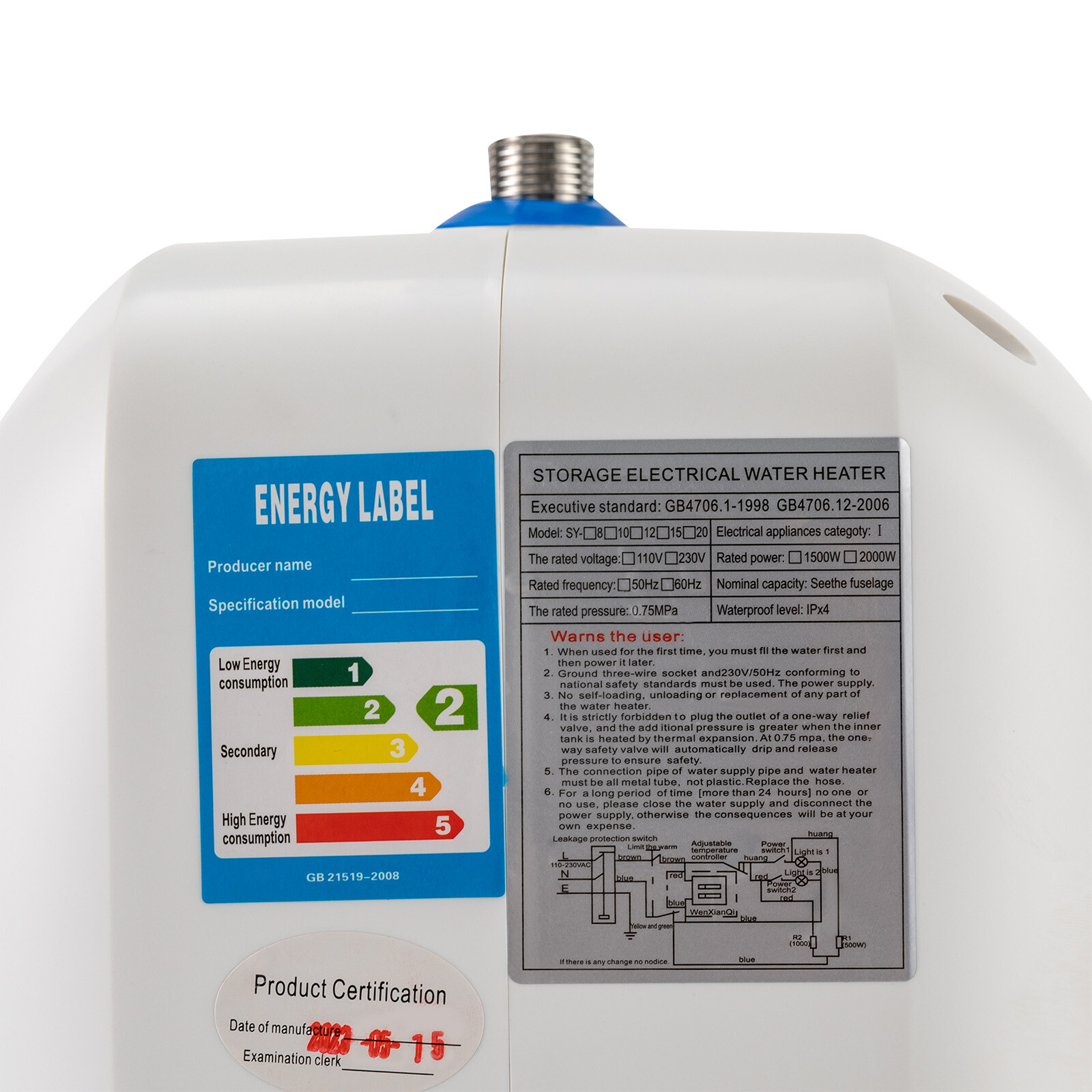 Electric Water Heater Kitchen Instant Hot Water Heater Mini-tank Heater 110v