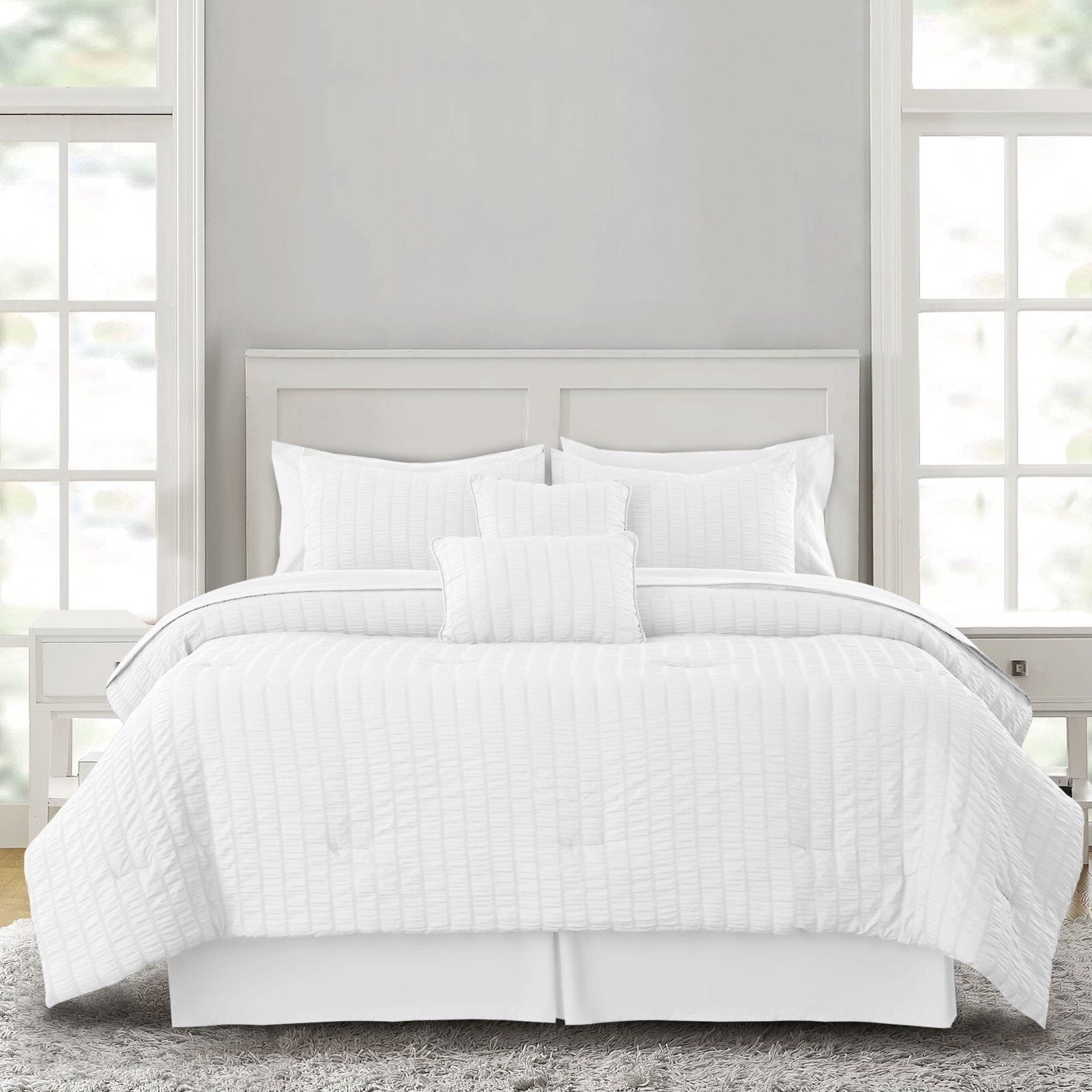 10 Piece Comforter Set Bed in a Bag All Season Reversible Bedding Comforter Sets