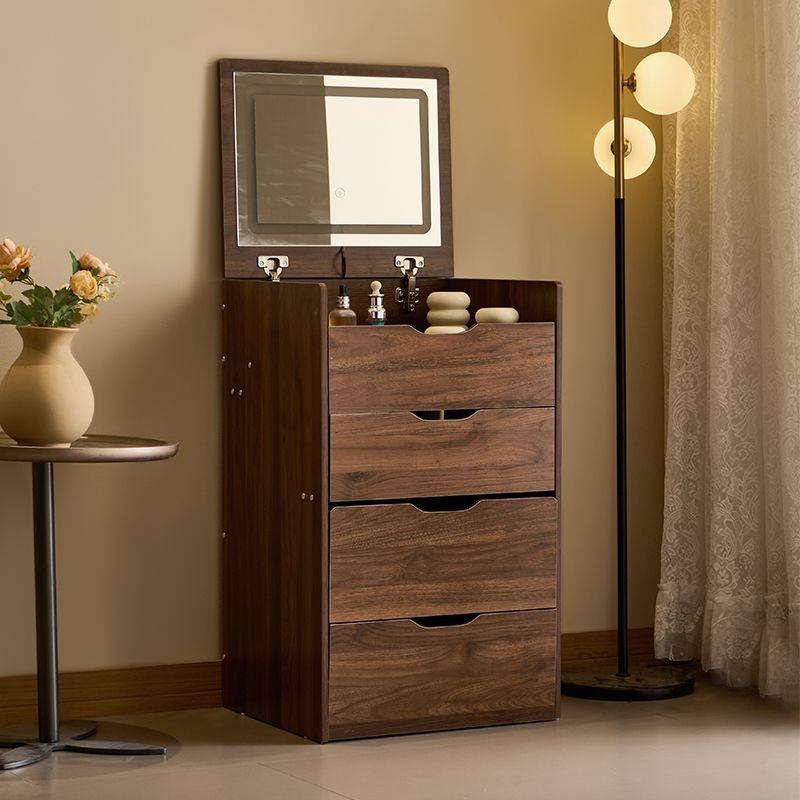 3 in 1 Vanity Desk with Flip Top Mirror, Small Make Up Vanity Set with Visible