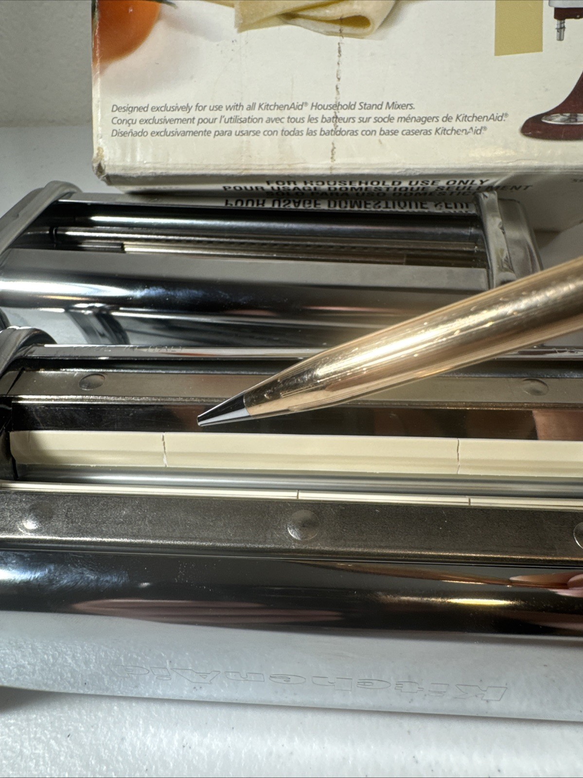 Kitchen Aid 3 Piece Pasta Roller & Cutter Made in Italy Read Description