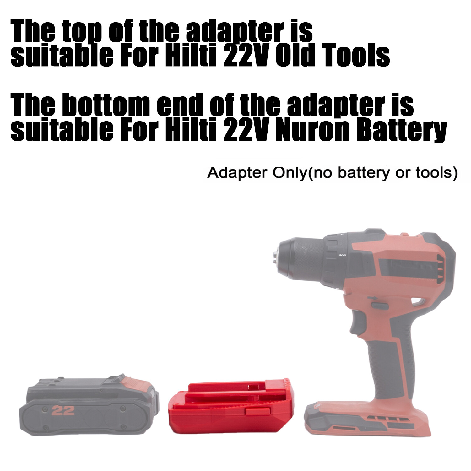 1x Adapter For Hilti 22V Nuron Lithium-Ion Battery To For Hilti 22V Old Tools