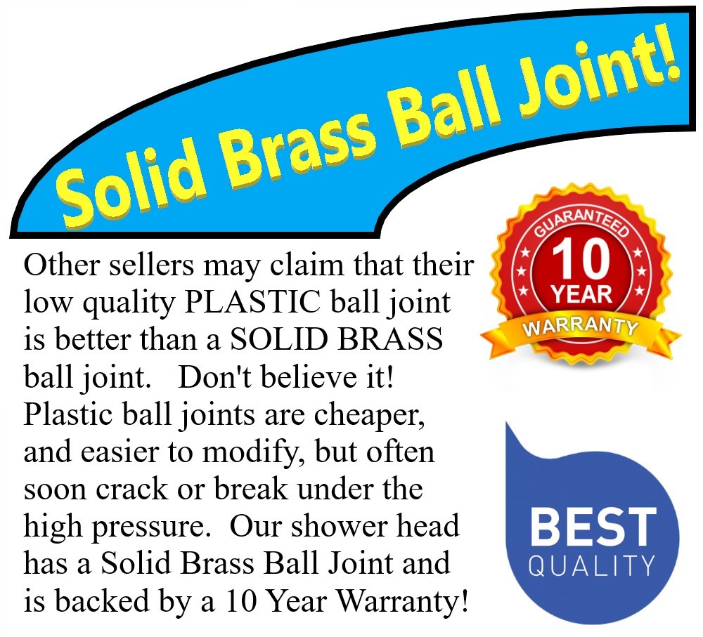 Original Modified HIGH FLOW SHOWER HEAD ^ 14 GPM Soft High Pressure * Metal Ball