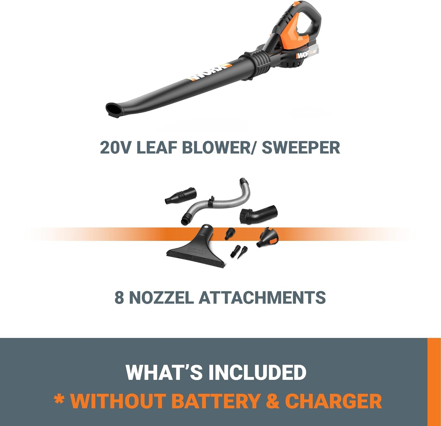 WORX Cordless Leaf Blower, Electric Blowers for Lawn Care with 120 MPH & 2.7 LBS