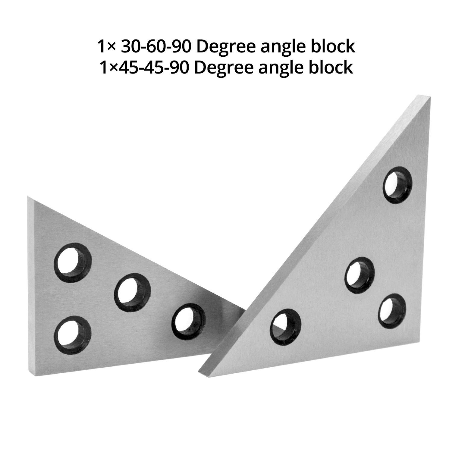 QWORK Solid Angle Plate Set, 2 Pcs Triangle Block, 30-60-90…