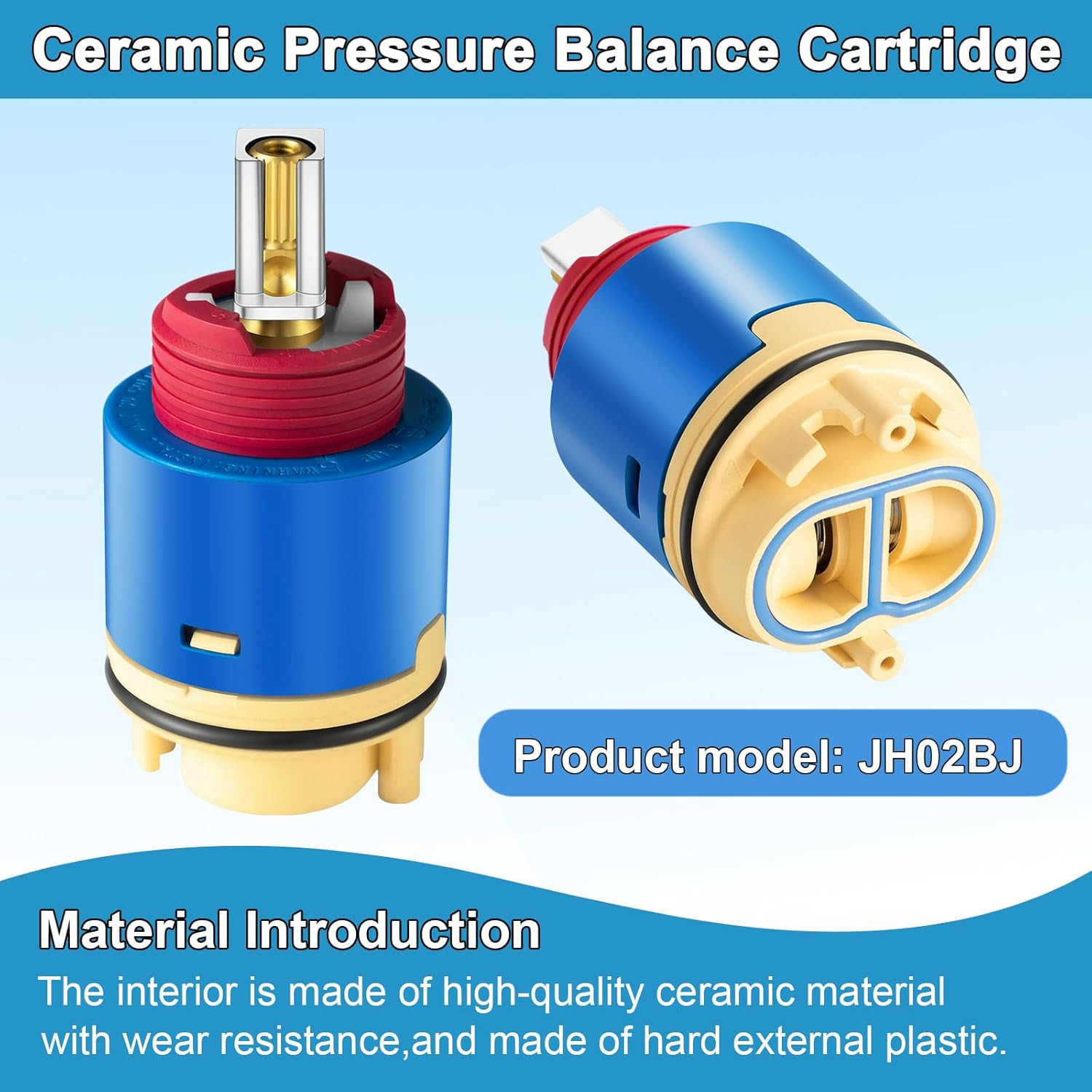 (1Pack) JH02BJ HL-40 Shower Cartridge Replacement,40Mm Ceramic Pressure Balance