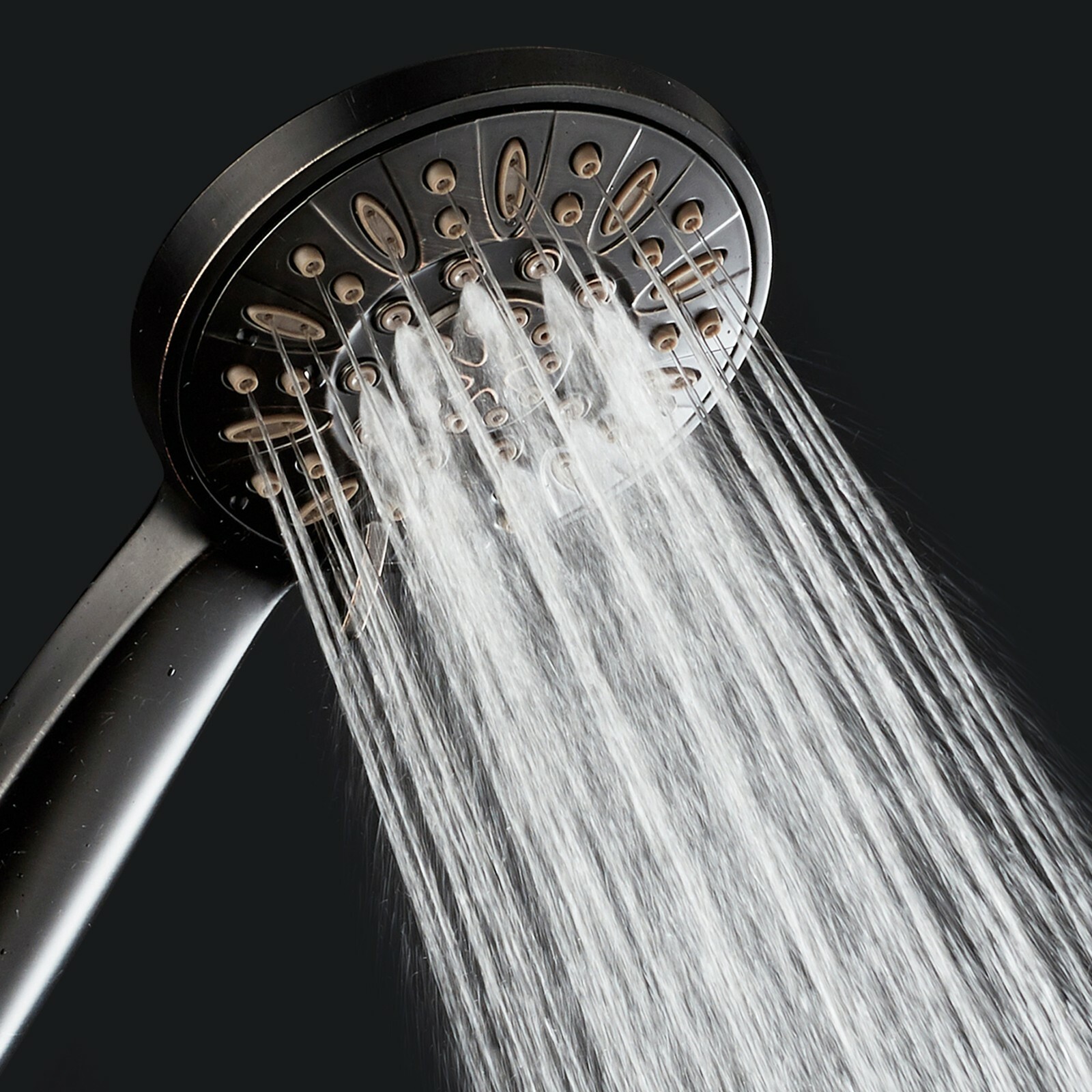 AquaDance 4″ Oil Rubbed Bronze High Pressure Hand Held Shower Head, 6 Foot Hose