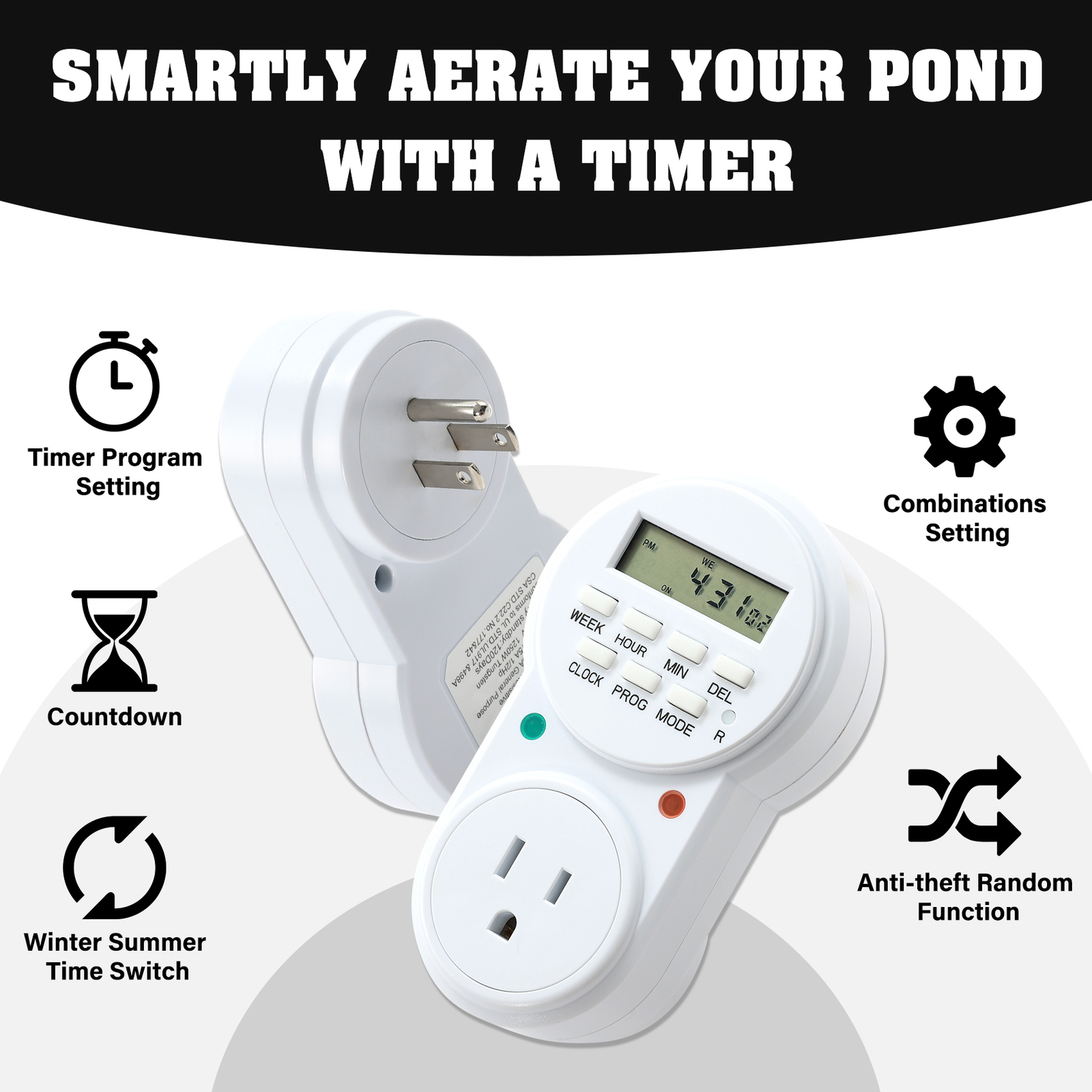 TCFUNDY 750W 5.35CFM Pond Aerator Pond Lake Pool Air Pump Aerator Diffuser Kit