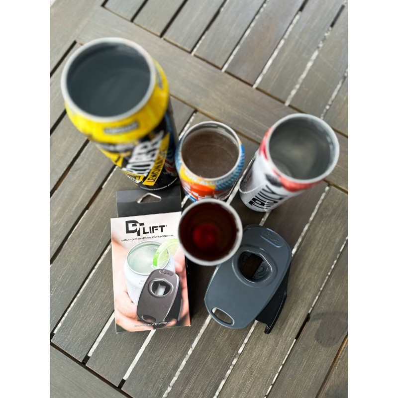 Draft Top Topless Beverage Can Opener Gray