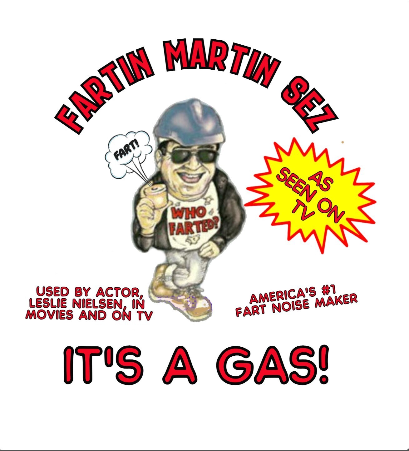 Martin Sez Fart Bag, America’s #1 Fart Sound Maker! USED By LESLIE NIELSEN, Toot