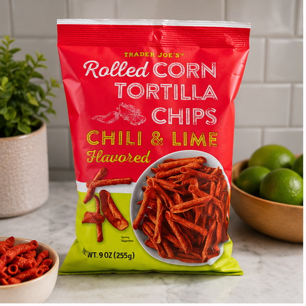 4-Pack Trader Joe’s Chili & Lime Flavored Rolled Corn Tortilla Chips