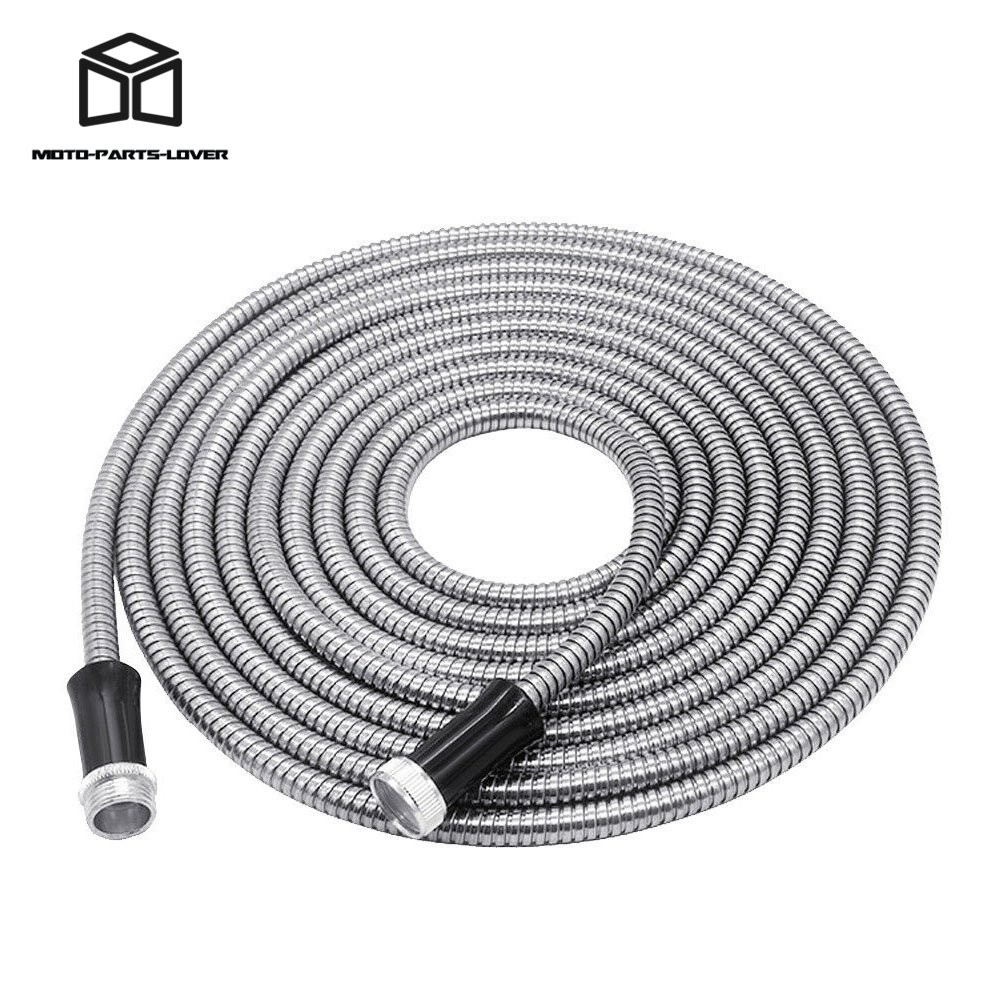 Flexible Lightweigh Stainless Steel Metal Garden Water Hose Pipe 100Ft Hose Pipe
