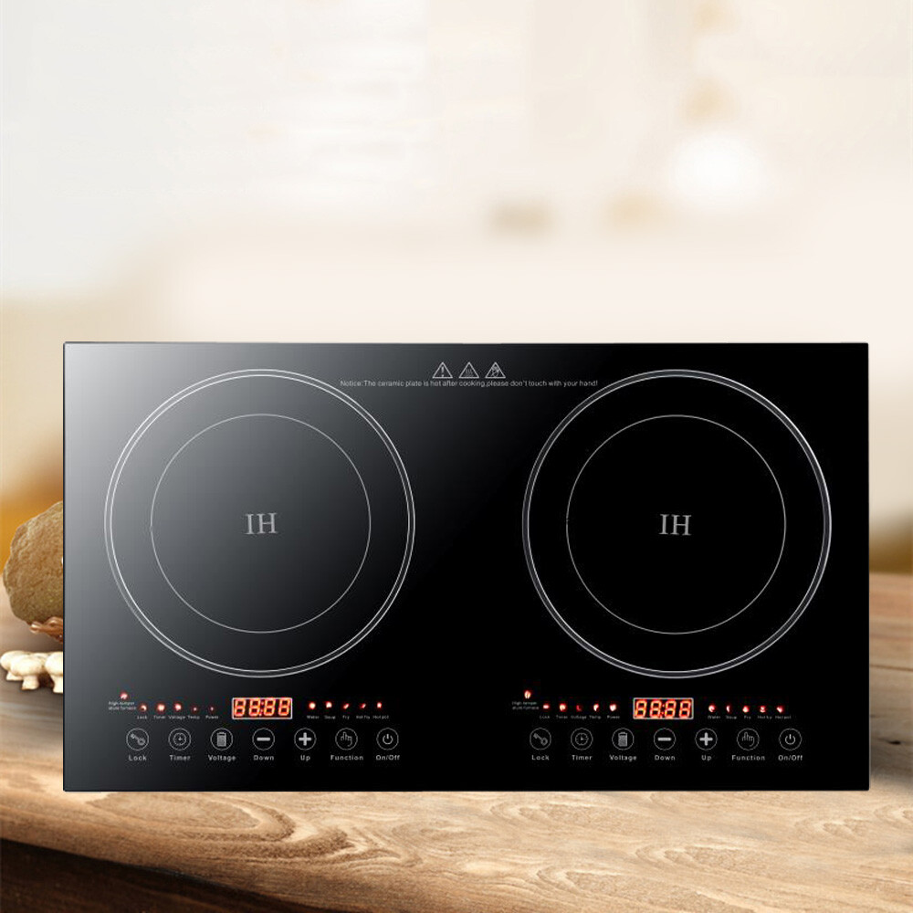 2400W Portable Induction Cooktop Countertop Dual Cooker Burner Stove Hot Plate