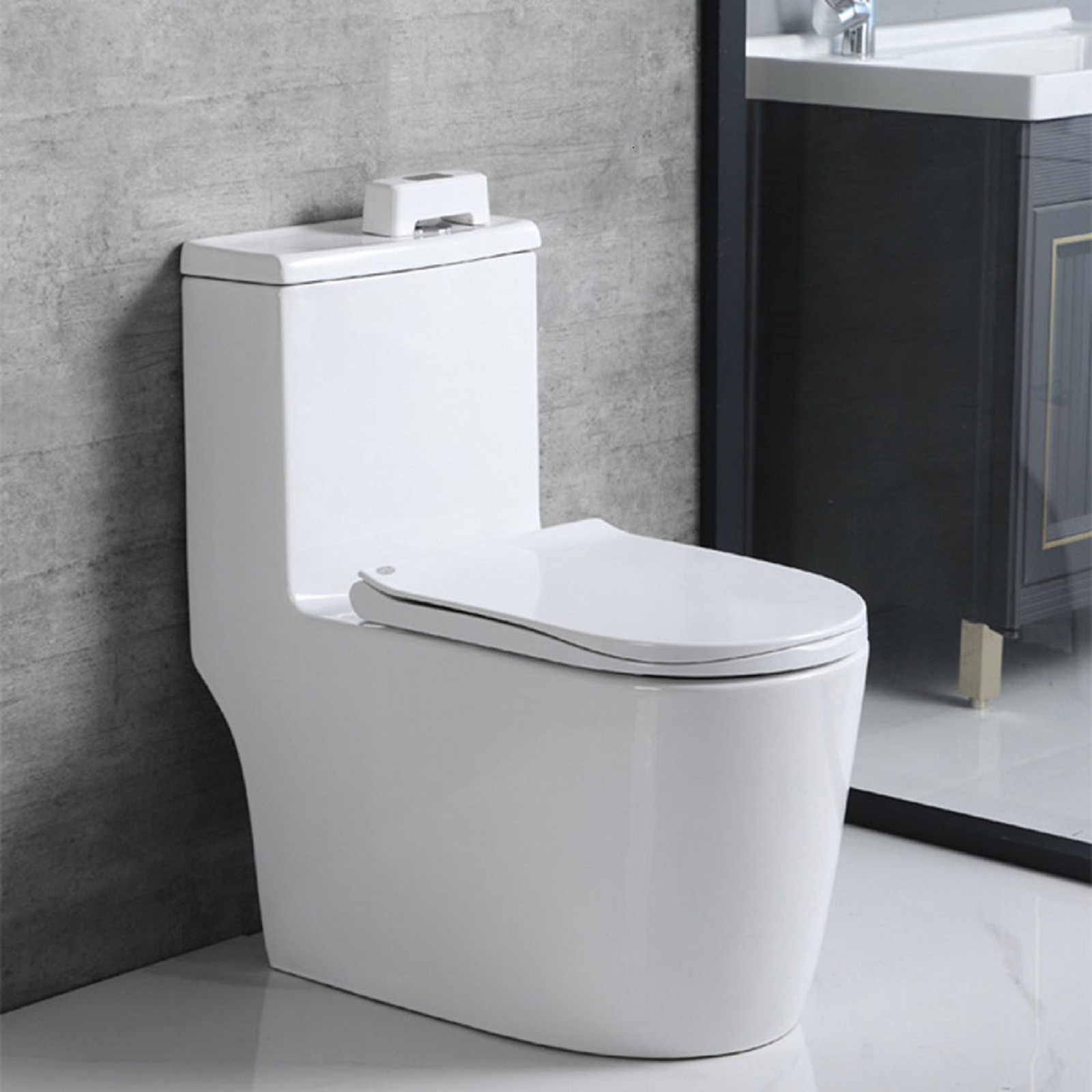 ABS Plastic Automatic Touchless Toilet Flusher Button Home Flushing Sensor