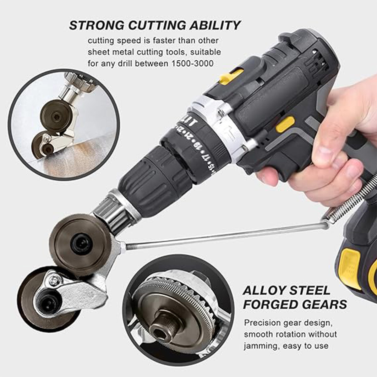 Electric Drill Plate Cutter Sheet Metal Nibbler Precise Cutting Sheet Cutter US