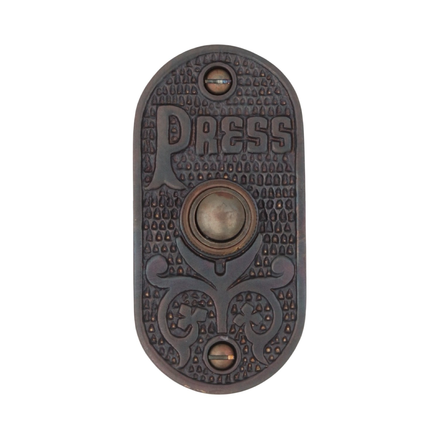 PRESS Oval Push Button Doorbell Solid Cast Brass – 3 Finish Choices
