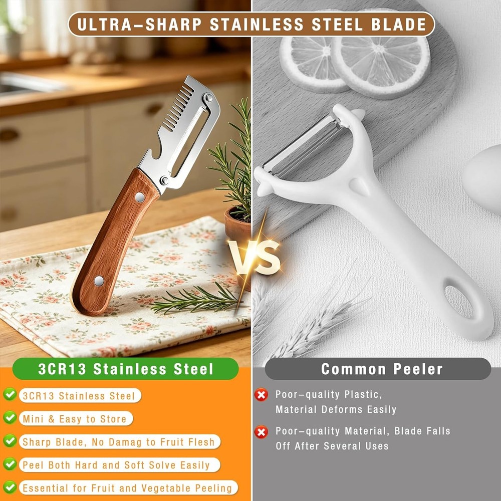 3 in 1 Multi-Functional Vegetable Peeler for Kitchen Stainless Steel Peeler