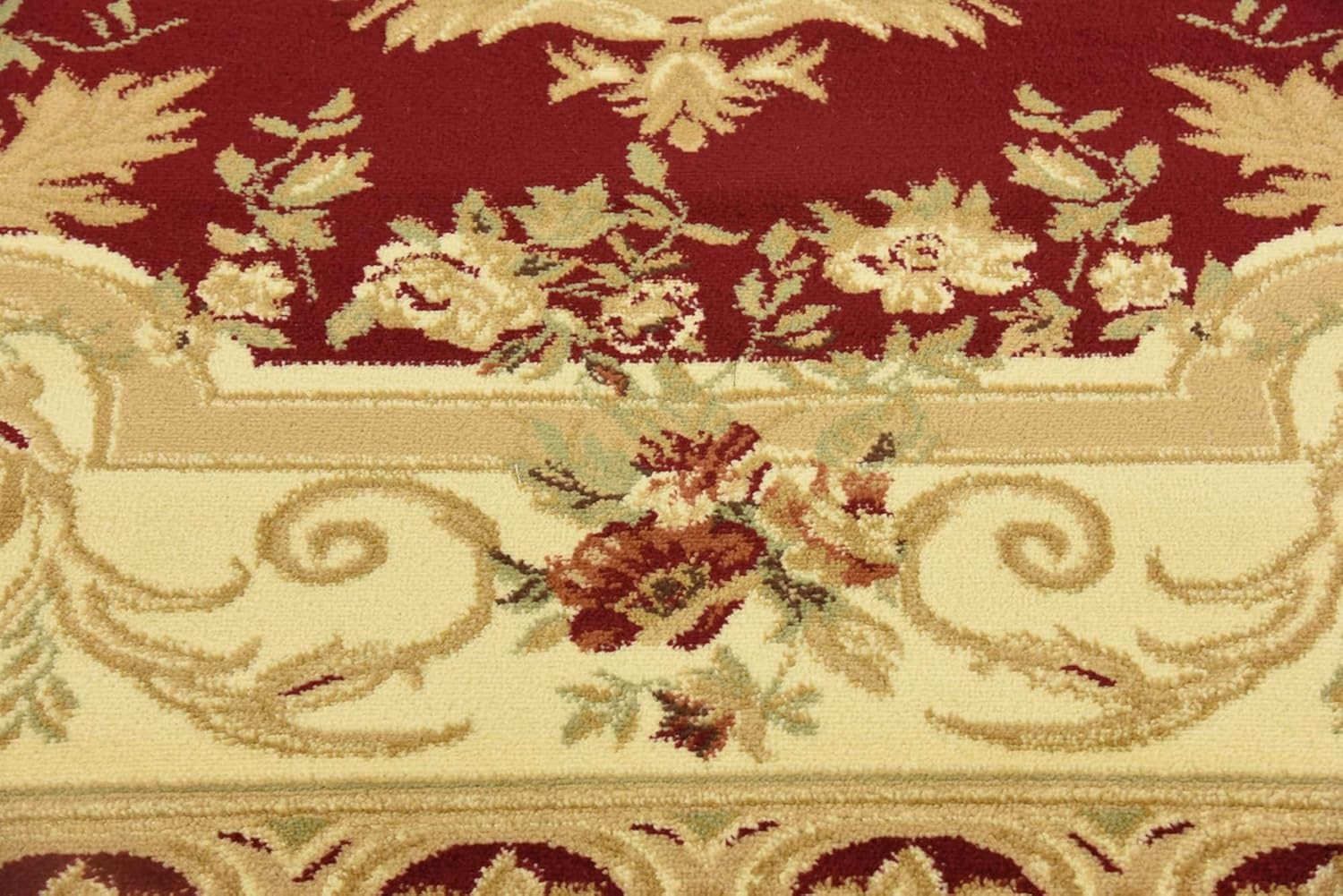 Elegant Versailles Collection Area Rug – Henry 7’1″ x 10′ Red/Brown