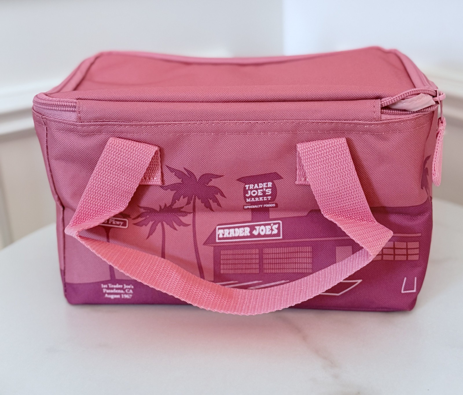 🩷 Trader Joe’s Pink Mini Insulated Lunch Tote Bag Cooler NWT – Fast Ship