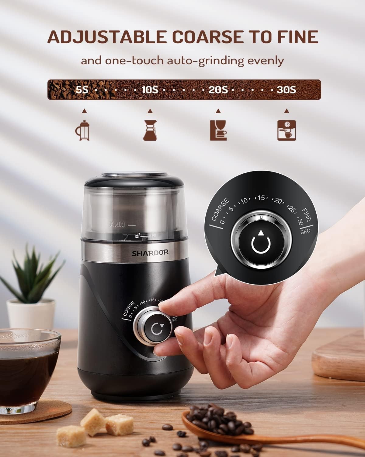 Adjustable Electric Coffee Grinder