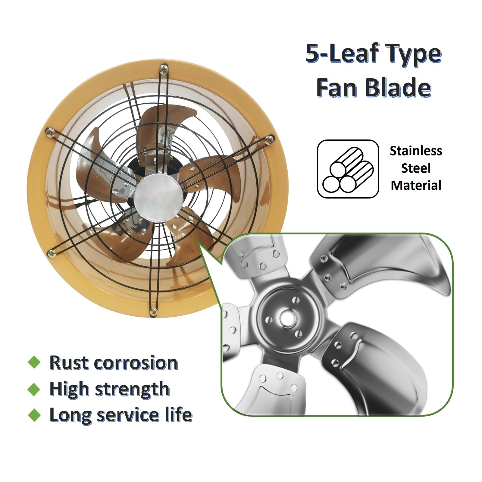 Explosion Proof Fan Utility Blower Fan 12In Axial Fan Extractor Exhaust Fan 220V