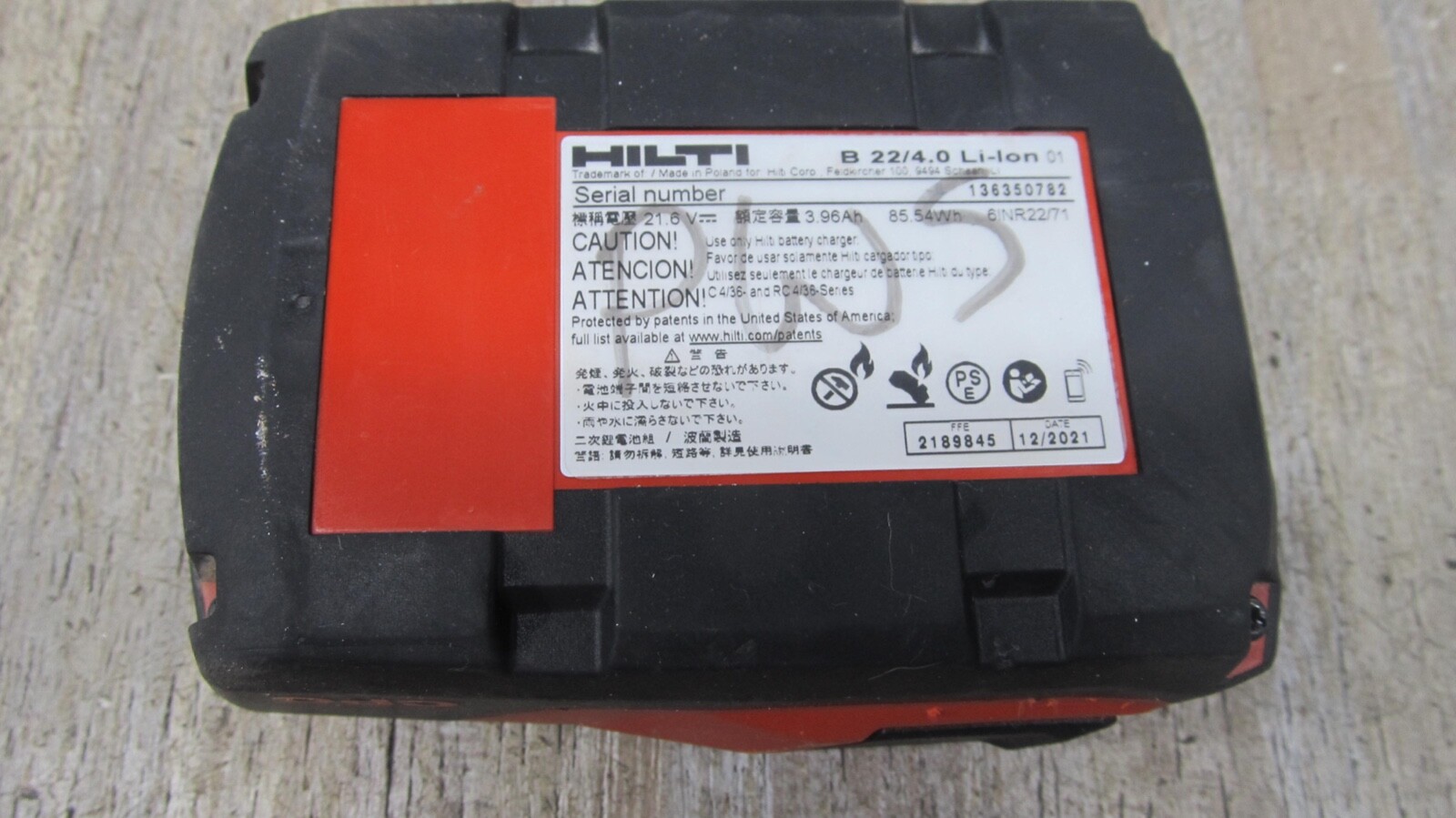 Hilti B 22 4.0 Li-Ion Battery Genuine OEM HILTI Lithium-Ion Battery Pack FREE SH