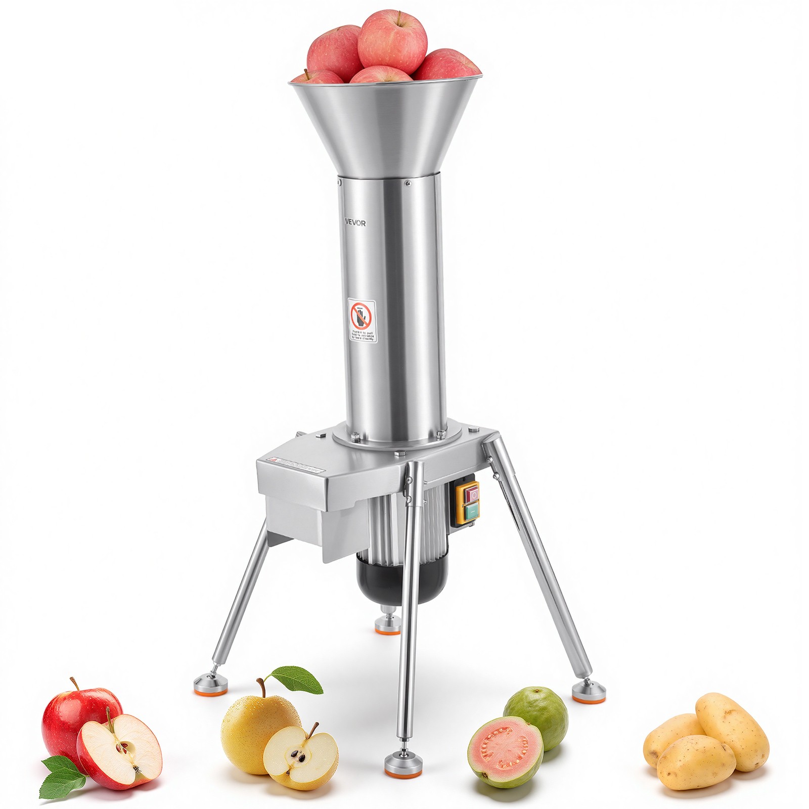 VEVOR 1100W Electric Fruit Apple Crusher 164 KG/H Capacity Crushing Machine
