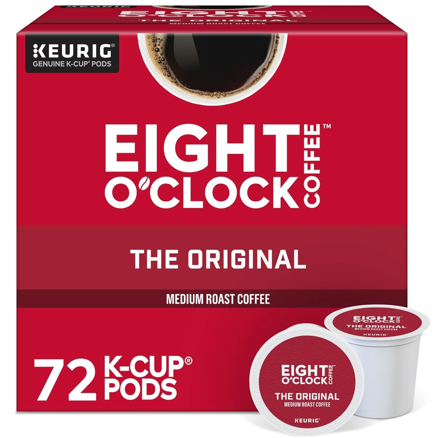Eight O-Clock Coffee the Original, Single-Serve Keurig K-Cup Pods, Medium Roast.