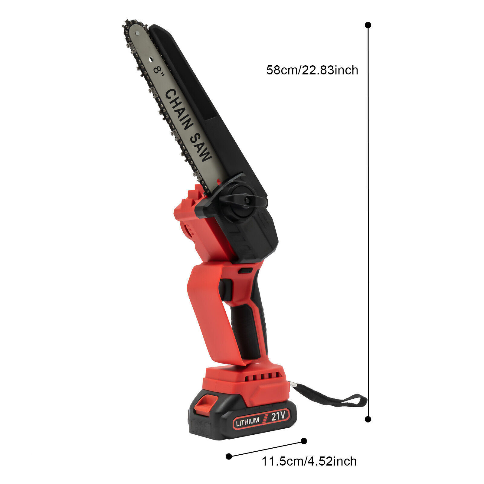 Mini Chainsaw Cordless 8 8 Inch Electric Chain Saw 800W With 2 Battery Power US
