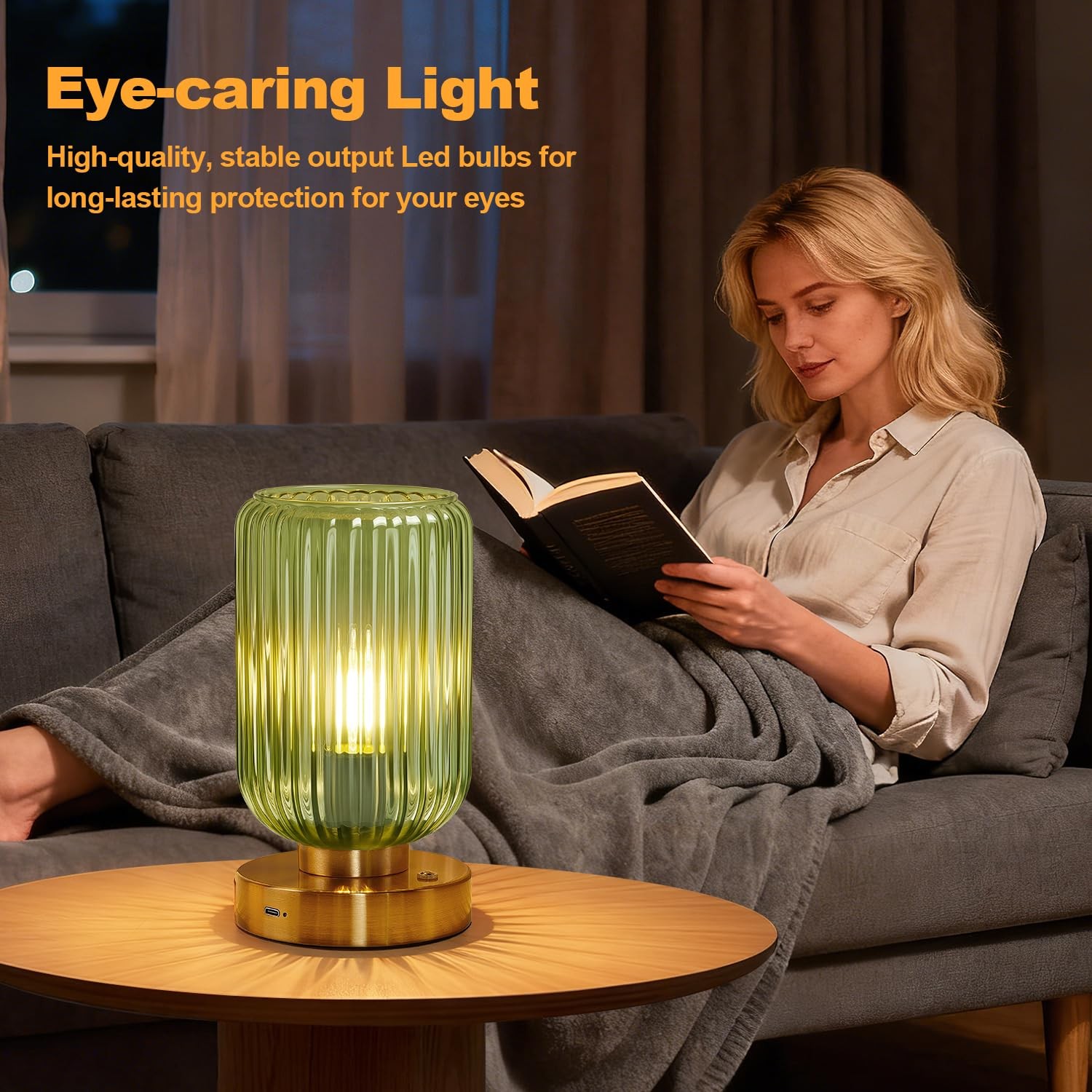Cordless Table Lamp for Bedroom, 7500mAh Rechargeable Battery Operated Lamp, …