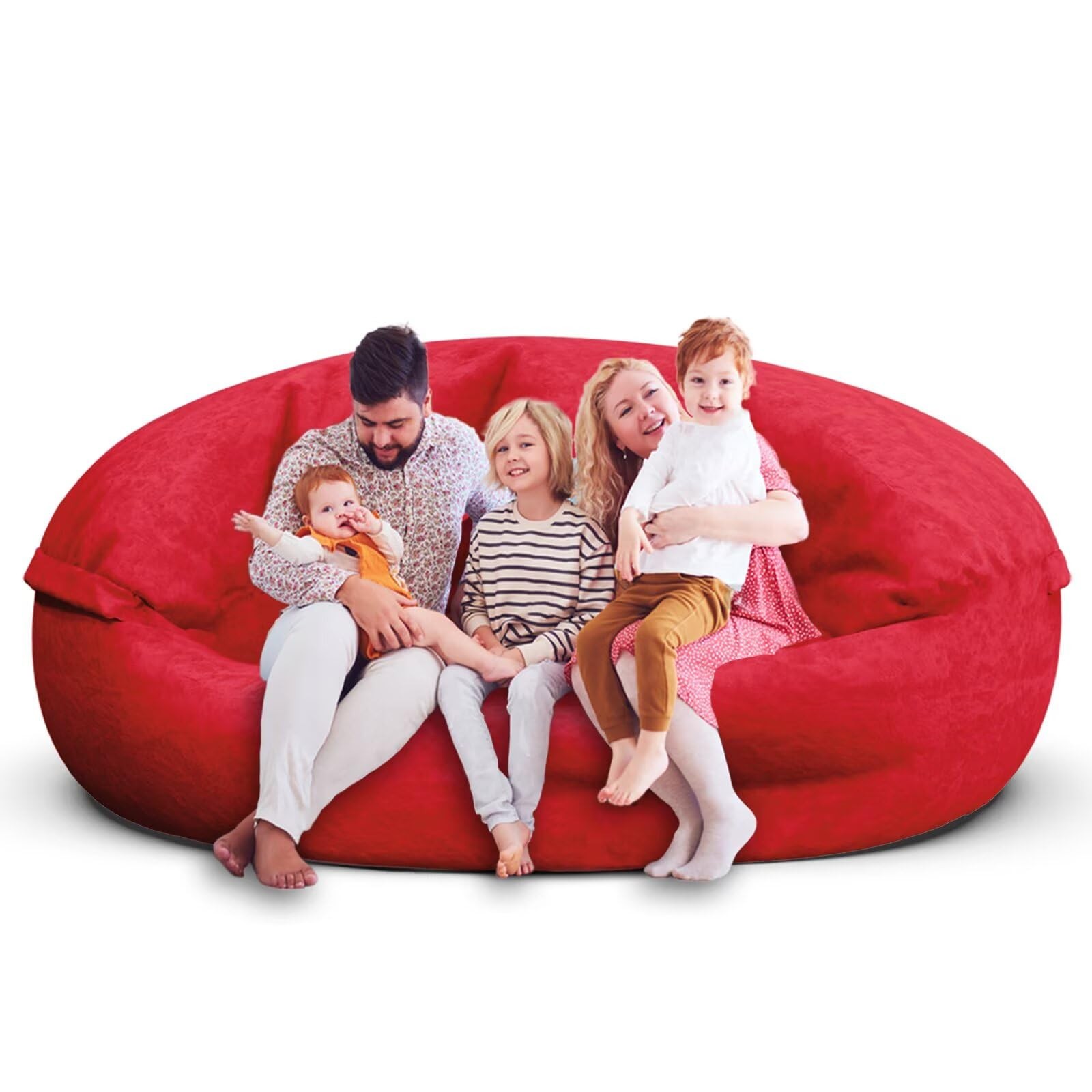 Bean Bag Chair 8FT Giant Soft Removable Cover Adults Teens