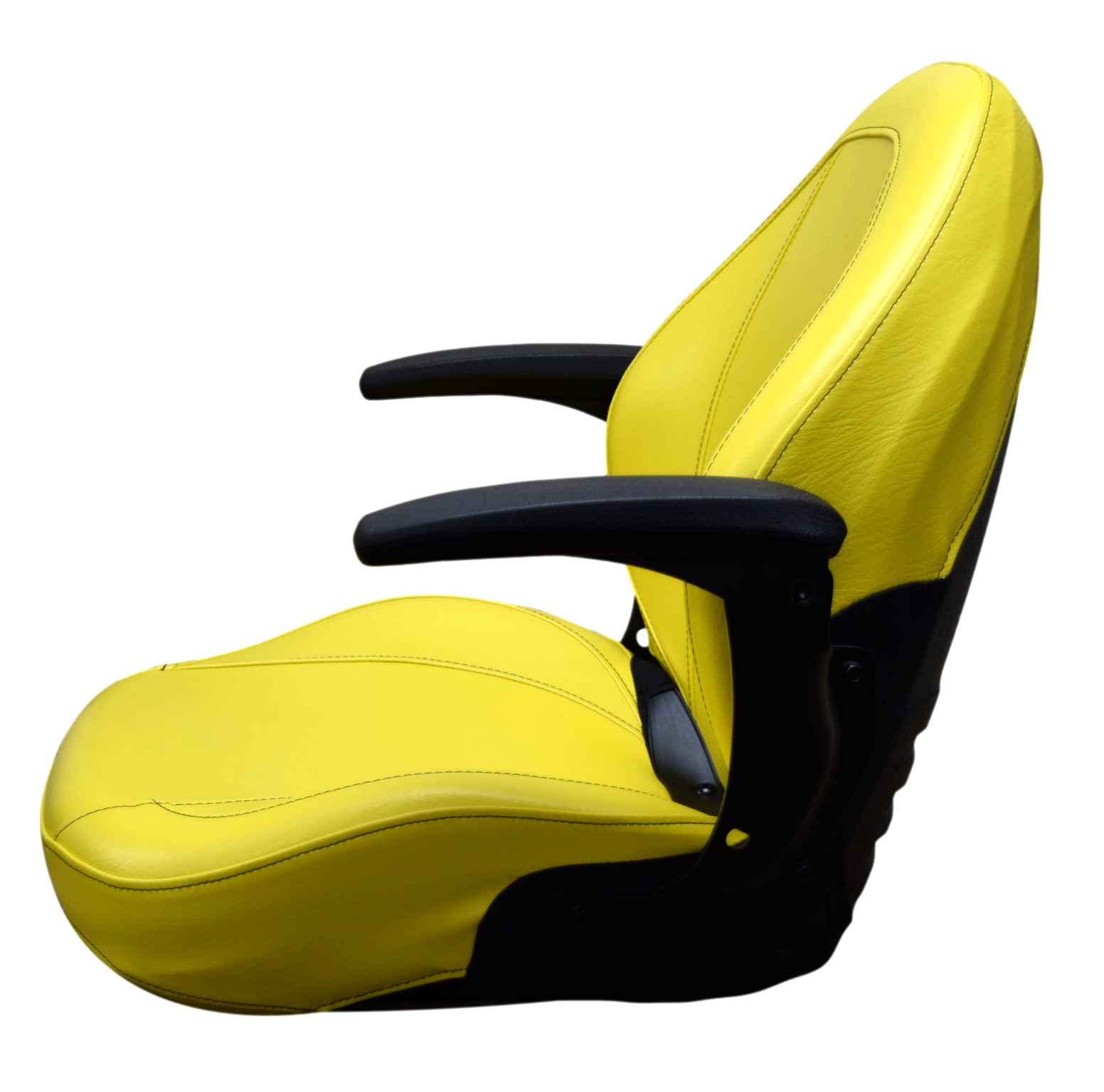 John Deere High Back Lawn Mower Compact Tractor Seat With Armrests Yellow