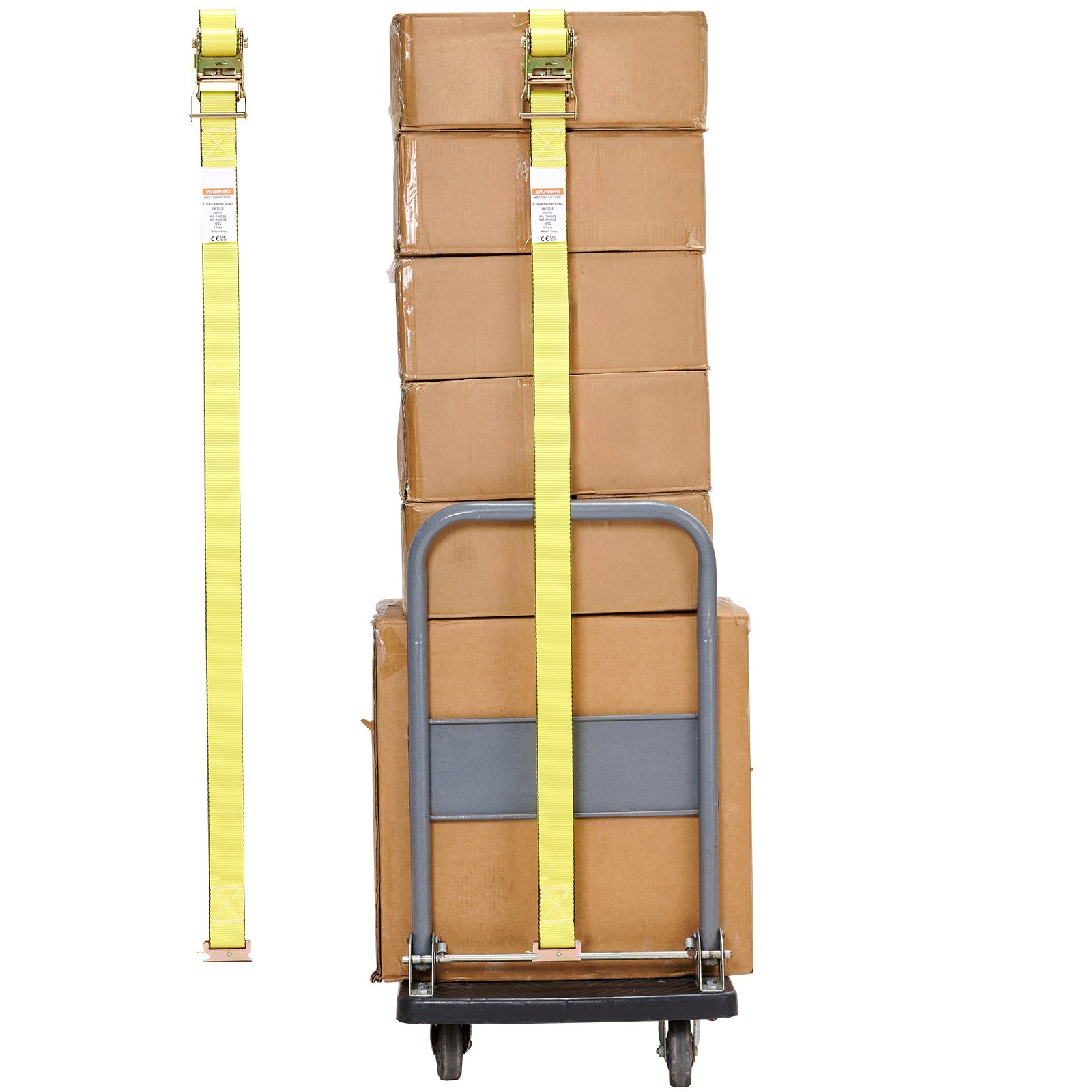 VEVOR E-Track Ratchet Straps 2″ x 15′ Tie-Down Straps Truck Trailer 18/8 Packs