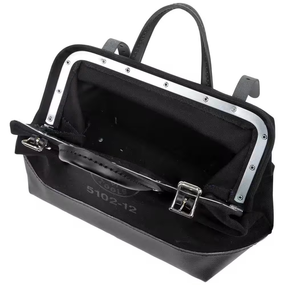 12 In. Tool Bag, Black Canvas
