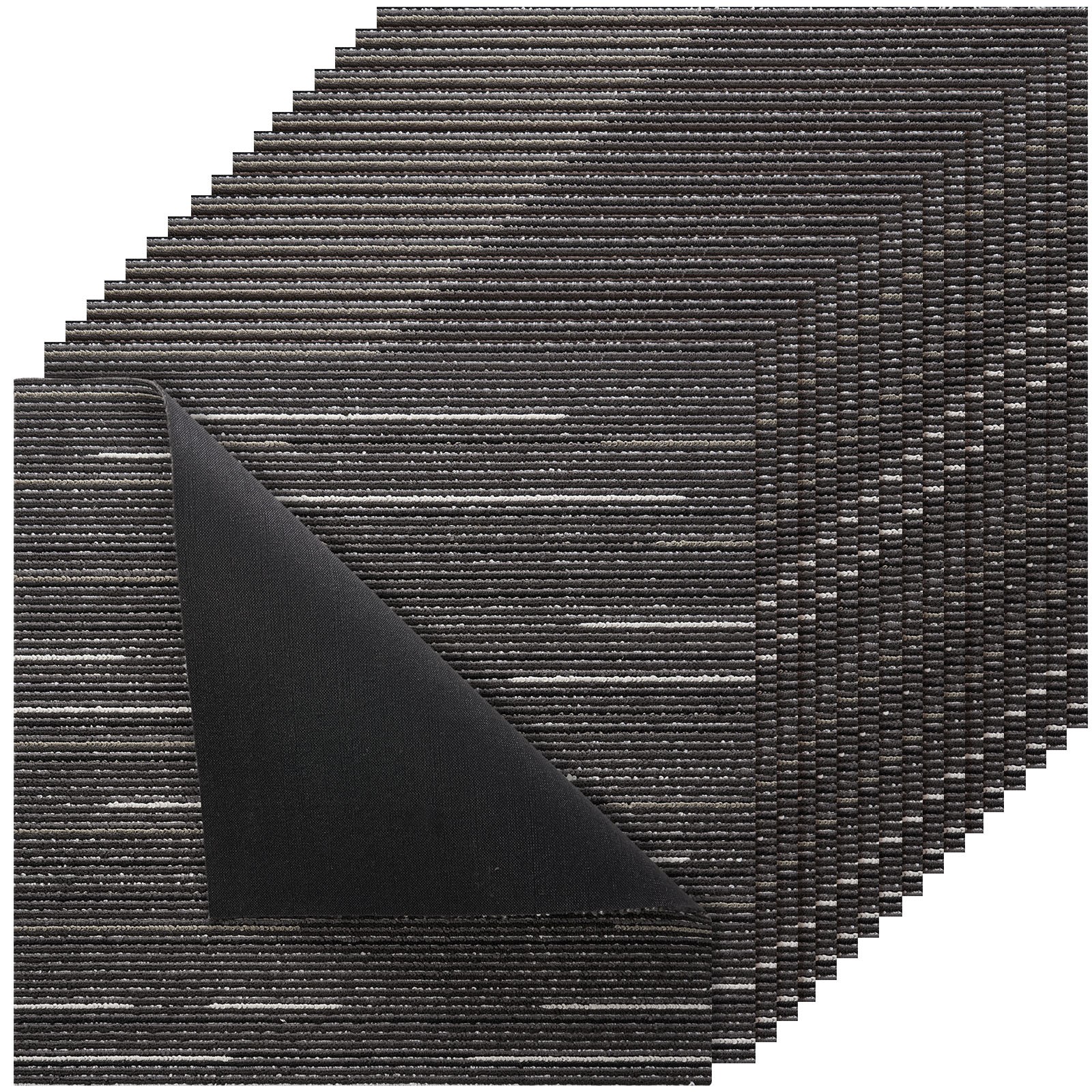VEVOR Carpet Tiles Reusable 24×24 inch 24 PCS Modular Rug Soft Padded Gray