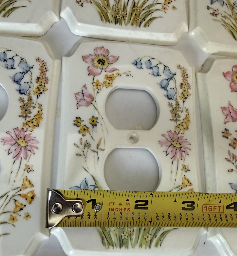 12 Floral Flower Outlet Switch & Double Gang light Wall Switch Plate Covers New