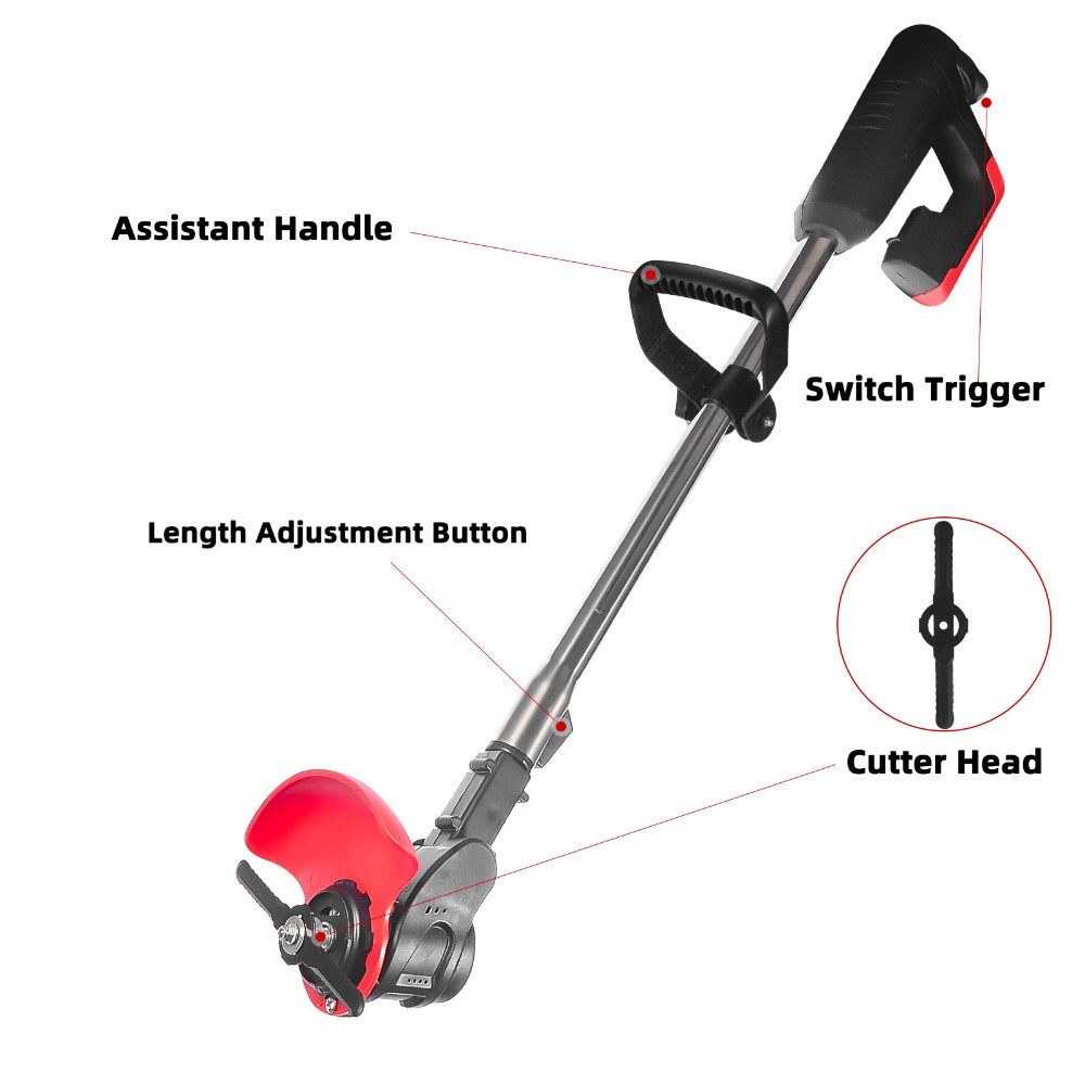 Electric Weed Eater Cordless 2 Weed Wacker Battery Operated 4-in-1 Lawn Trimmer