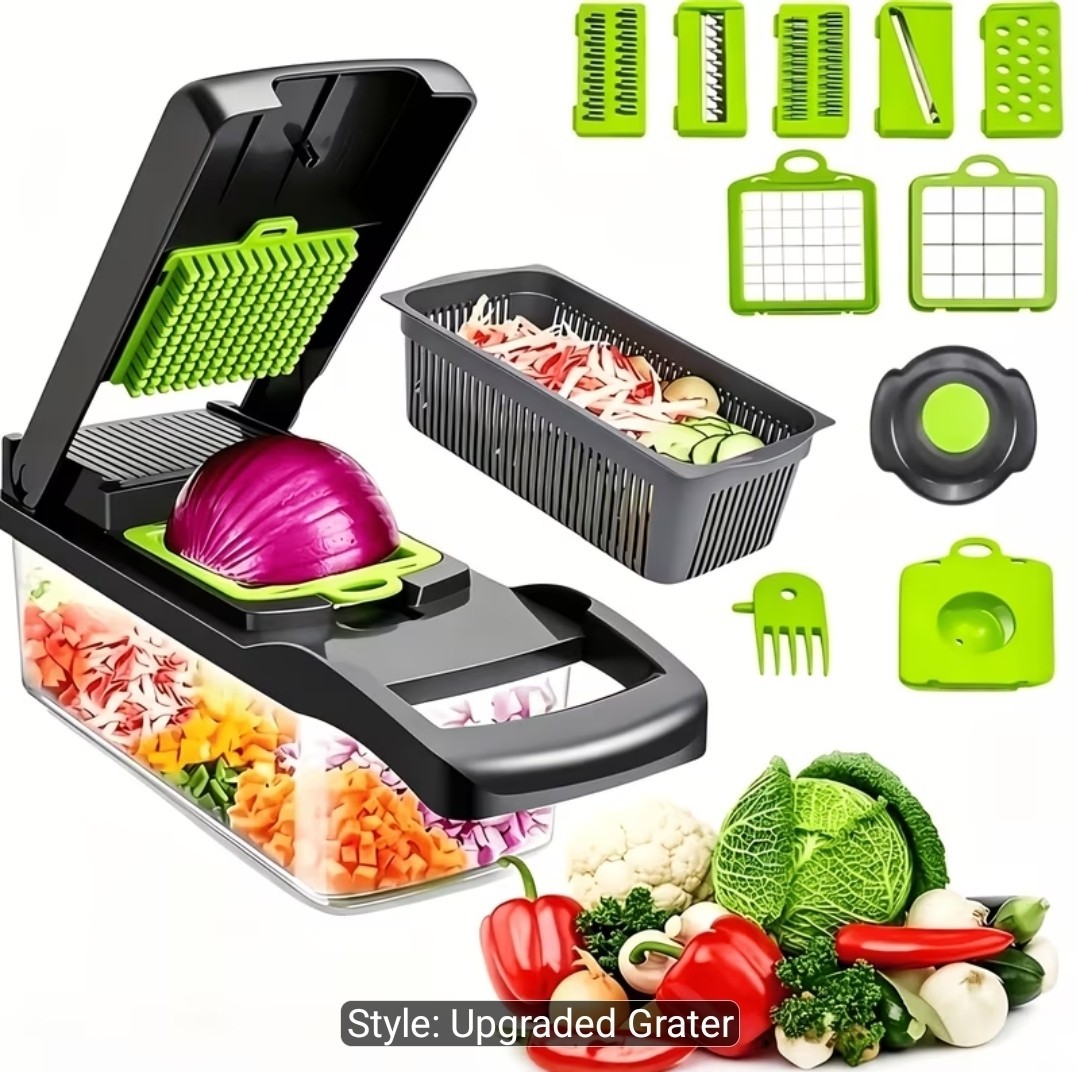 16-in-1 Multifunction Vegetable Chopper & Food Slicer – Kitchen Cutter, Dicer