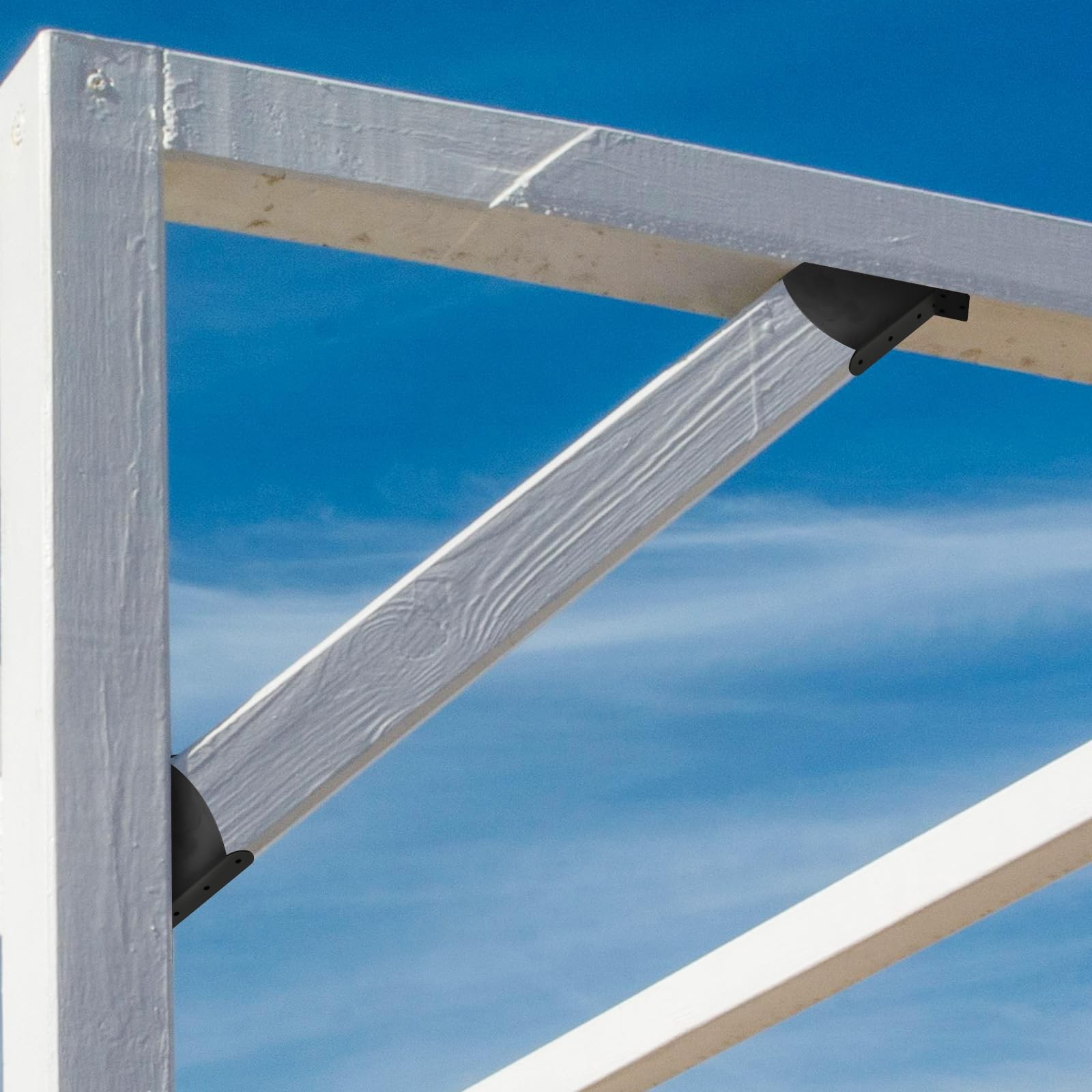 4 PCS 45-Degree Angle Pergola Brackets for 2×4 Wood Posts Heavy Duty Brace