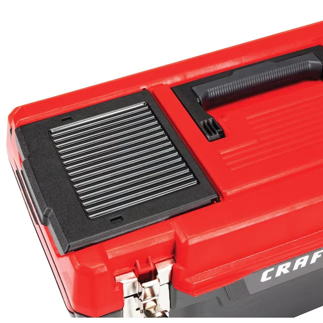 Craftsman 20 In Red Plastic Lockable Tool Box Portable Storage Organizer Tray