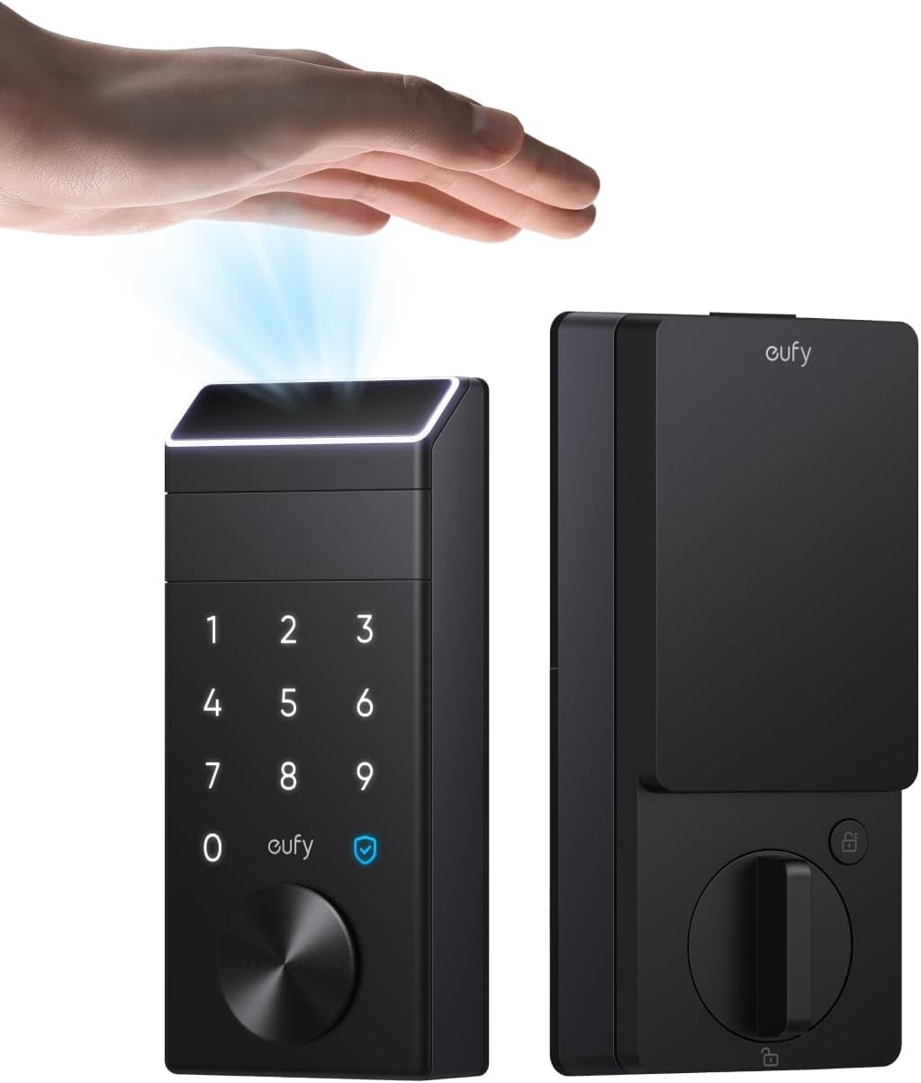 eufy FamiLock E34 Smart Lock Palm Vein Recognition Keyless Entry Door Lock Wi-Fi