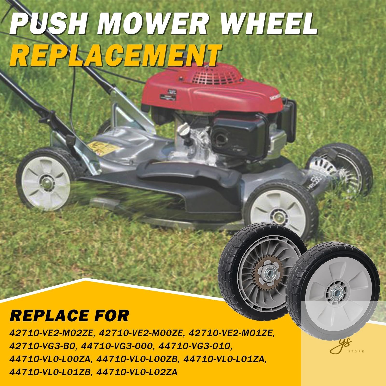 4 Pcs 8″ Lawn Mower Wheels Compatible with Honda HRR216 HRS216 HRT216 Lawn Mower