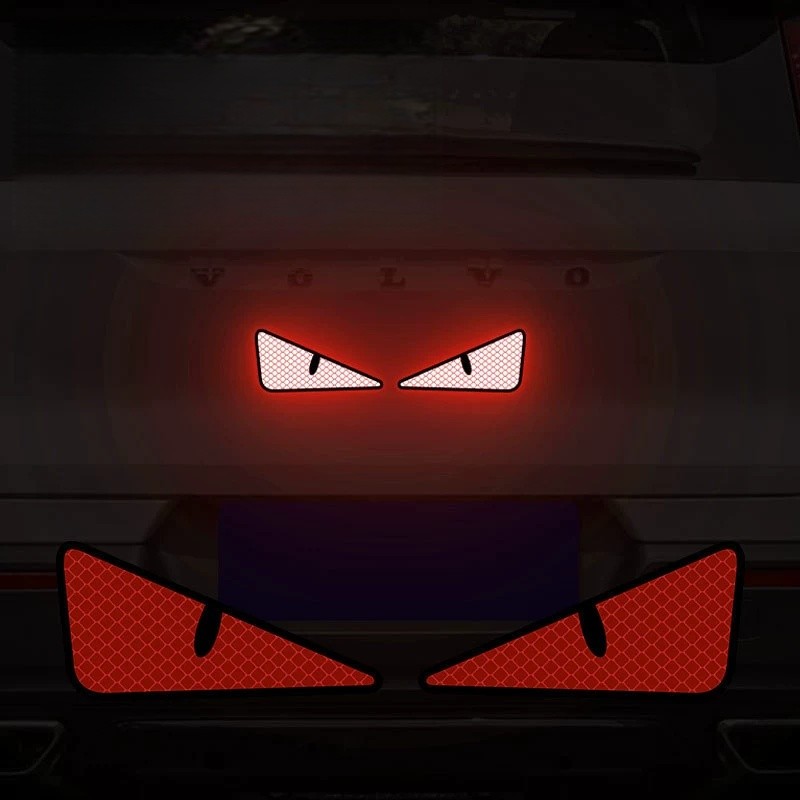 Red Big Eyes Car Sticker Wall Sticker Cartoon 3D Decal Sticker for Bike/ Car